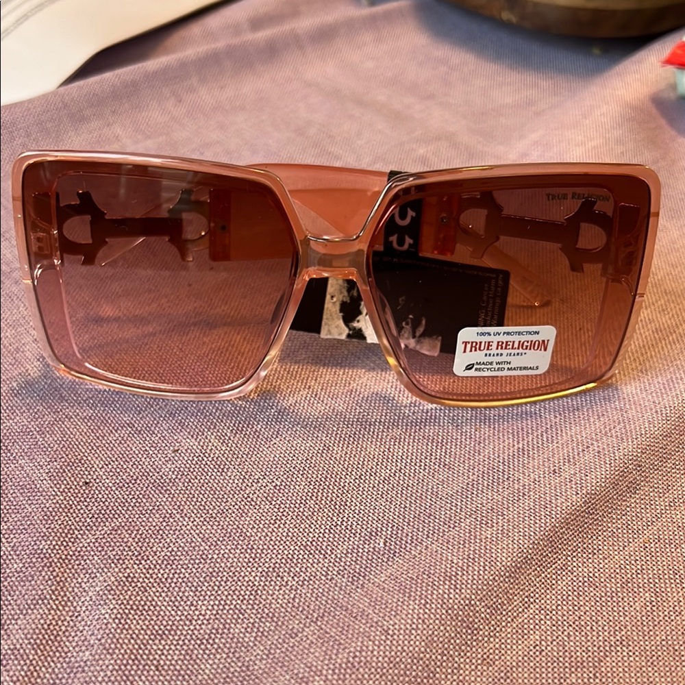 True Religion Pink Square Sunglasses
